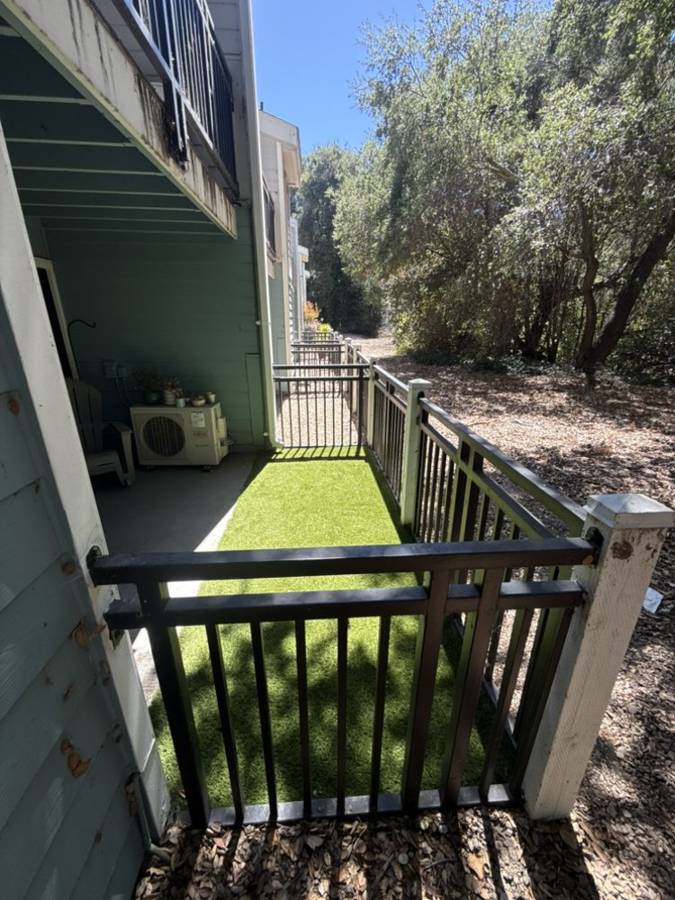 After: artificial turf side yard